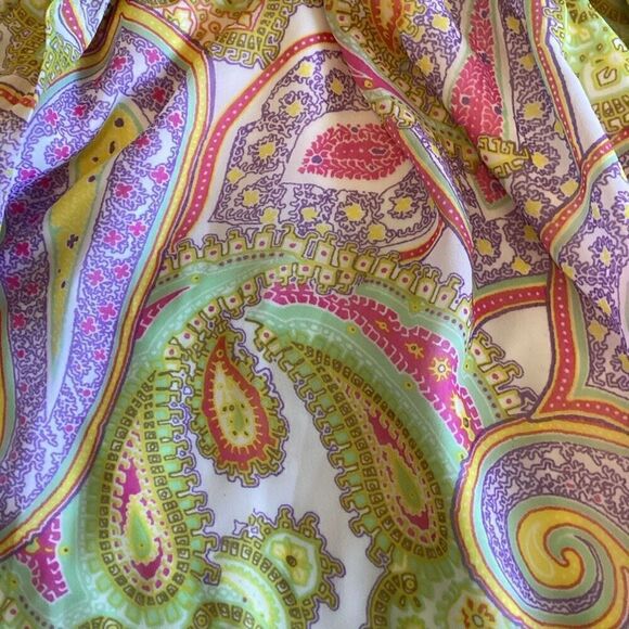 NEW Julia Jordan Pastel Paisley Soft Girl Chiffon Tiered Maxi Dress Sz 16 - Picture 6 of 16
